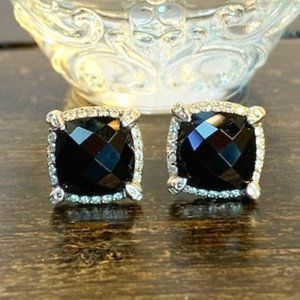David Yurman Onyx  & Diamond Chatelaine Earrings